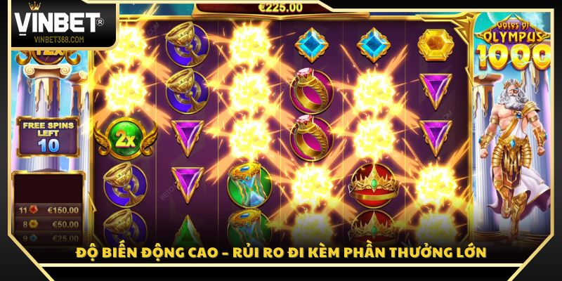 Gates Of Olympus sở hữu độ biến động cao